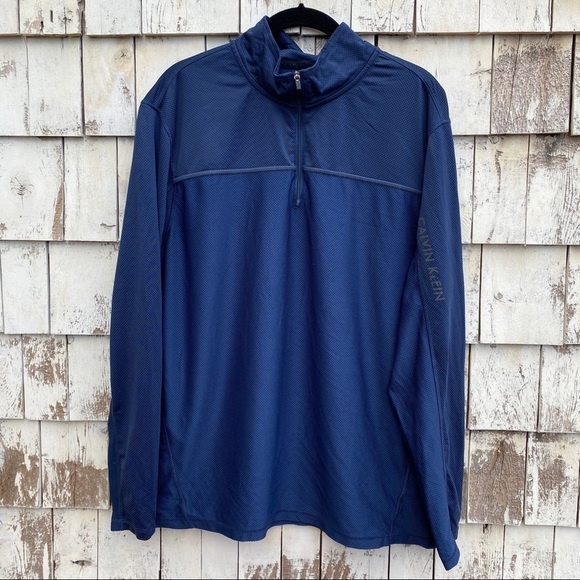 Calvin K.Performance Quarter Zip Mens Pullover - Picture 1 of 5